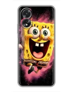 Чехол для OPPO A38 с картинкой «Взрывной Спанч Боб»