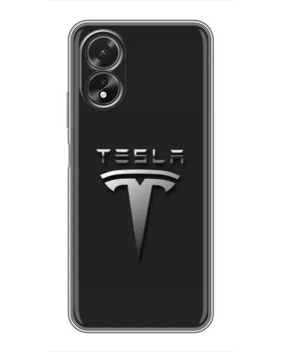 Чохол для OPPO A38 з картинкою «Сталевий логотип Tesla» Чохол для OPPO A38 з картинкою «Сталевий логотип Tesla»