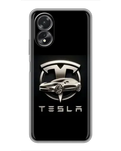 Чохол для OPPO A38 з картинкою «Tesla — срібне авто» Чохол для OPPO A38 з картинкою «Tesla — срібне авто»