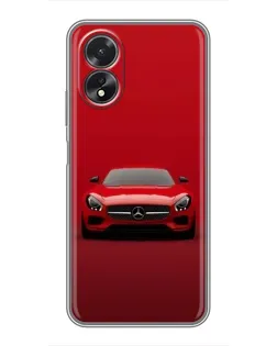 Чохол для OPPO A38 з картинкою «Червоний Mercedes AMG»
