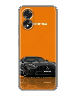 Чохол для OPPO A38 з картинкою «Помаранчевий Mercedes AMG»