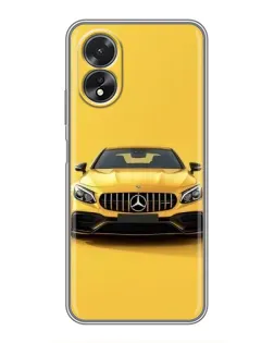 Чохол для OPPO A38 з картинкою «Жовтий Mercedes GT»