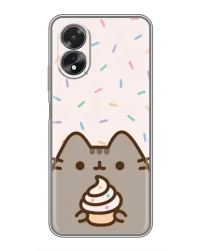 Чехол для OPPO A38 с картинкой «Пушин с кексом»