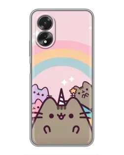 Чехол для OPPO A38 с картинкой «Единорог Pusheen» Чехол для OPPO A38 с картинкой «Единорог Pusheen»