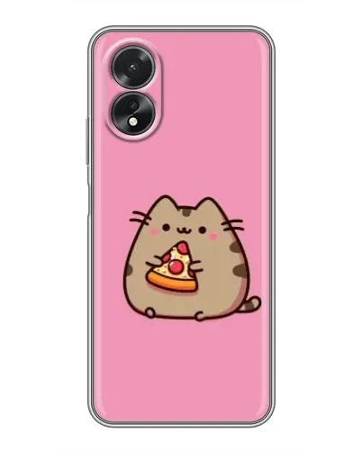 Чехол для OPPO A38 с картинкой «Пушин с пиццей»