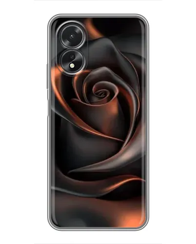 Чехол для OPPO A38 с картинкой «Шелковая черная роза» Чехол для OPPO A38 с картинкой «Шелковая черная роза»