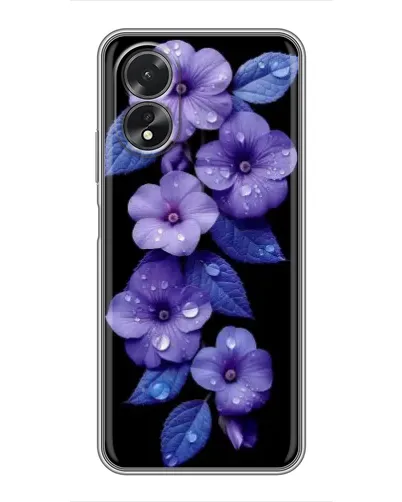 Чехол для OPPO A38 с картинкой «Фиолетовые цветы с росою» Чехол для OPPO A38 с картинкой «Фиолетовые цветы с росою»