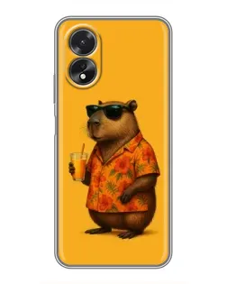 Чохол для OPPO A38 з картинкою «Капібара на відпочинку»