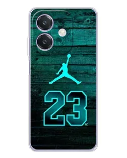Чехол для OPPO A3x с картинкой «Jordan Cyan 23»