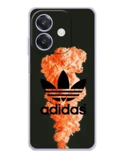 Чехол для OPPO A3x с картинкой «Оранжевый дым Adidas»