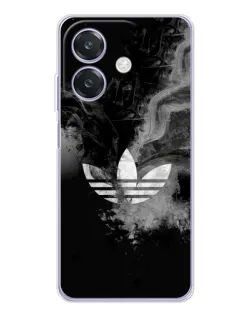 Чехол для OPPO A3x с картинкой «Абстрактный дым Adidas»