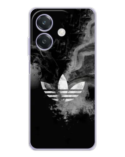 Чехол для OPPO A3x с картинкой «Абстрактный дым Adidas»