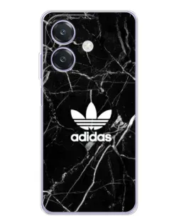 Чехол для OPPO A3x с картинкой «Белый мрамор Adidas»
