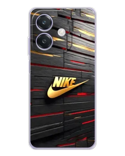 Чехол для OPPO A3x с картинкой «Золотой Nike на металле»