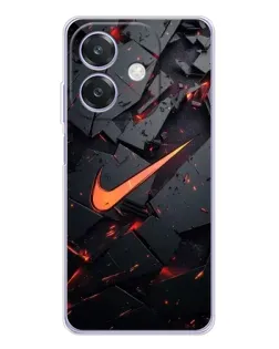 Чехол для OPPO A3x с картинкой «Nike — эффект разломов»