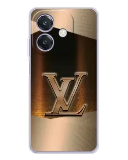 Чохол для OPPO A3x з картинкою «LV — золоте сяйво»