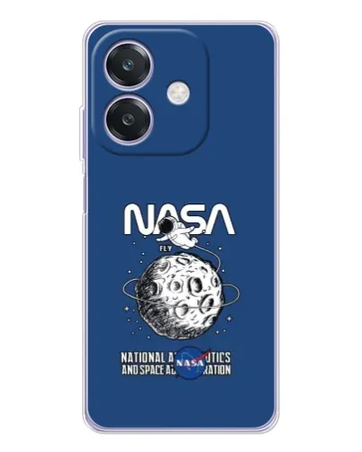 Чехол для OPPO A3x с картинкой «NASA — лунная миссия»