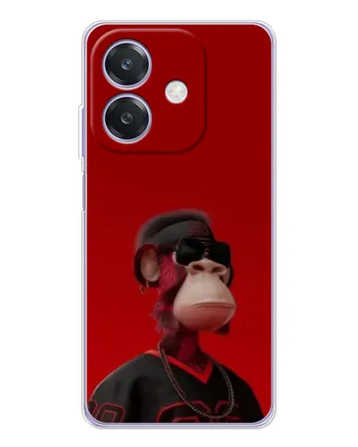 Чехол для OPPO A3x с картинкой «Bored Ape в красном»