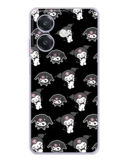 Чохол для OPPO A3x з картинкою «Чорний паттерн Kuromi» Чохол для OPPO A3x з картинкою «Чорний паттерн Kuromi»