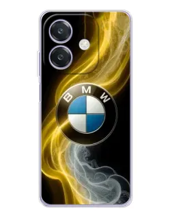 Чехол для OPPO A3x с картинкой «Золотистый дым BMW»