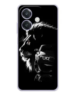 Чехол для OPPO A3x с картинкой «BMW и лев»
