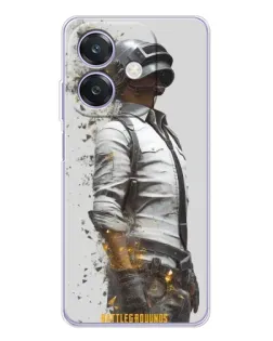 Чехол для OPPO A3x с картинкой «PUBG — боец в пыли»