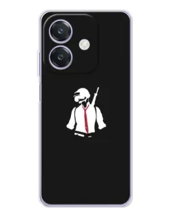 Чехол для OPPO A3x с картинкой «PUBG — силуэт воина»