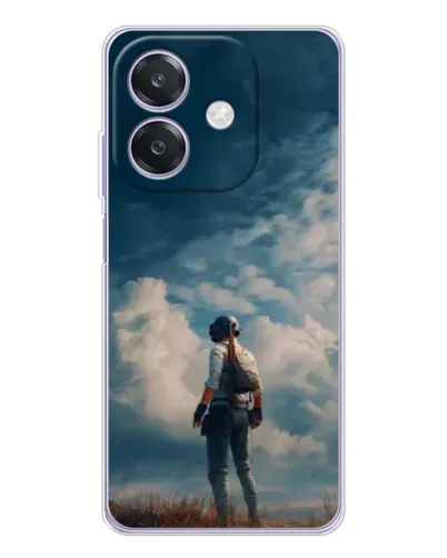 Чехол для OPPO A3x с картинкой «Герой PUBG на скале»