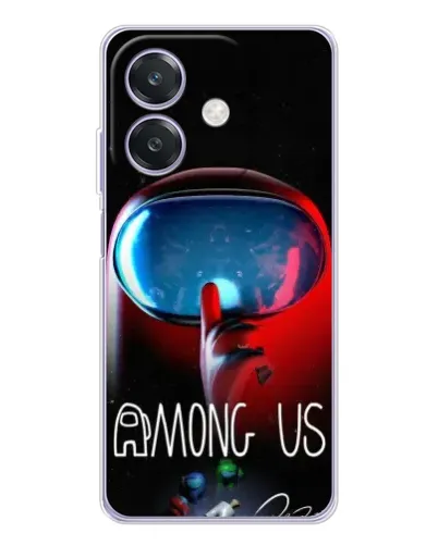 Чехол для OPPO A3x с картинкой «Красный импостер — макро» Чехол для OPPO A3x с картинкой «Красный импостер — макро»