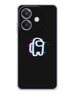 Чехол для OPPO A3x с картинкой «Among Us неон»