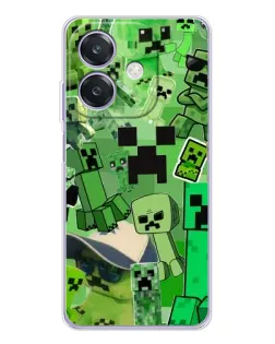 Чохол для OPPO A3x з картинкою «Кріпери Minecraft»