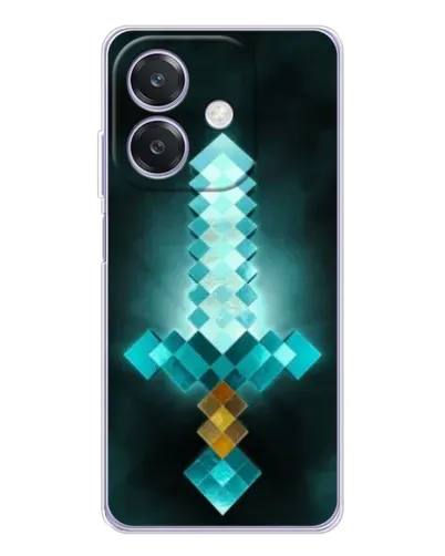 Чехол для OPPO A3x с картинкой «Алмазный меч неон»