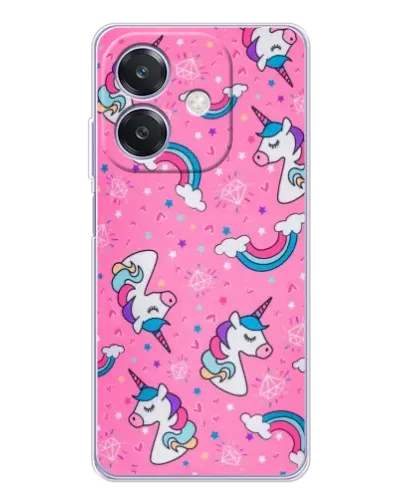 Чохол для OPPO A3x з картинкою «Unicorn паттерн рожевий» Чохол для OPPO A3x з картинкою «Unicorn паттерн рожевий»