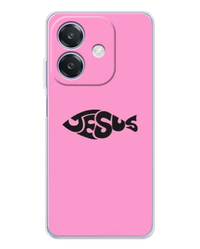 Чохол для OPPO A3x з картинкою «Рожевий символ Jesus»