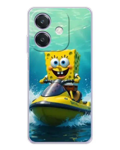 Чехол для OPPO A3x с картинкой «Спанч Боб на гидроцикле» Чехол для OPPO A3x с картинкой «Спанч Боб на гидроцикле»
