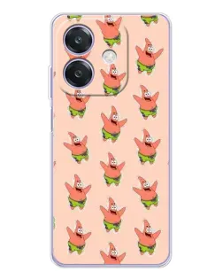 Чехол для OPPO A3x с картинкой «Патрик Стар паттерн»