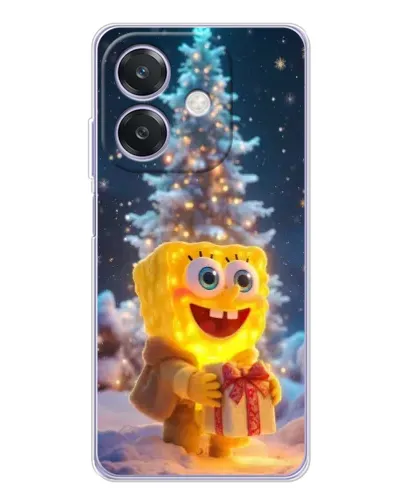 Чехол для OPPO A3x с картинкой «Рождественский Спанч Боб» Чехол для OPPO A3x с картинкой «Рождественский Спанч Боб»