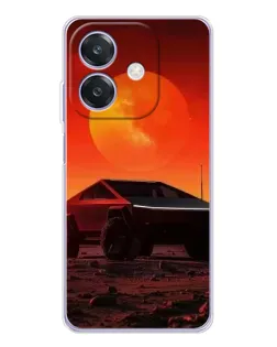 Чехол для OPPO A3x с картинкой «Cybertruck на Марсе» Чехол для OPPO A3x с картинкой «Cybertruck на Марсе»
