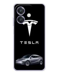 Чехол для OPPO A3x с картинкой «Tesla Model Y»