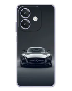Чехол для OPPO A3x с картинкой «Mercedes на черном»
