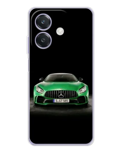 Чехол для OPPO A3x с картинкой «Mercedes — неоновый лого»