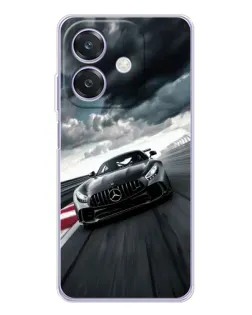 Чехол для OPPO A3x с картинкой «Гоночный Mercedes AMG»