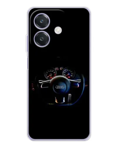 Чехол для OPPO A3x с картинкой «Салон Audi — руль»
