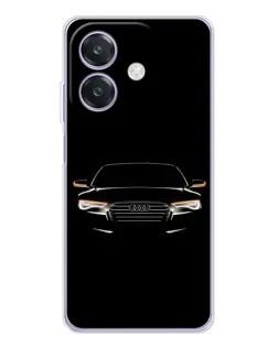 Чехол для OPPO A3x с картинкой «Audi — ночной контур»