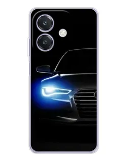 Чехол для OPPO A3x с картинкой «Неоновый взгляд Audi»