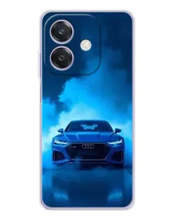 Чехол для OPPO A3x с картинкой «Audi — голубая энергия»