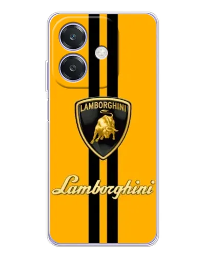 Чехол для OPPO A3x с картинкой «Lamborghini Stripe желтый»