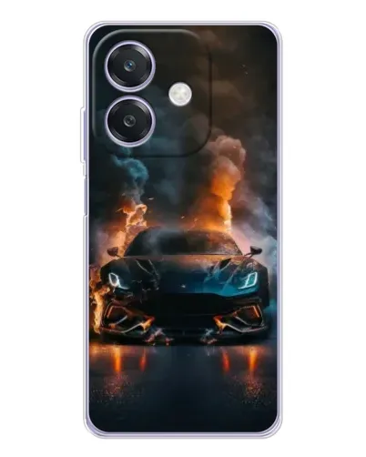 Чехол для OPPO A3x с картинкой «Lamborghini дымная эстетика»