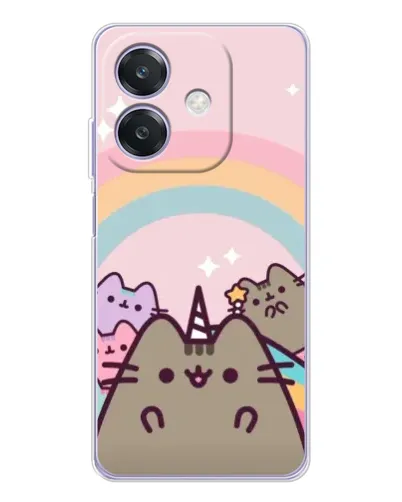 Чохол для OPPO A3x з картинкою «Єдиноріг Pusheen»