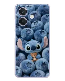 Чехол для OPPO A3x с картинкой «Стич и голубика» Чехол для OPPO A3x с картинкой «Стич и голубика»